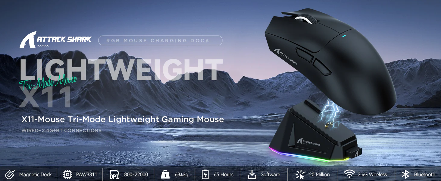 Attack Shark X11 Wireless Gaming Mouse