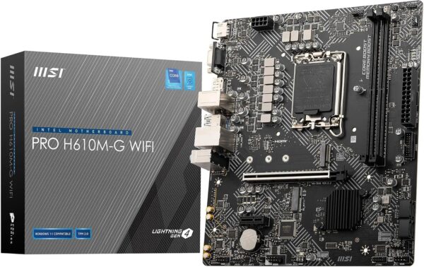 MSI PRO H610M-G WIFI LGA 1700 MATX Motherboard