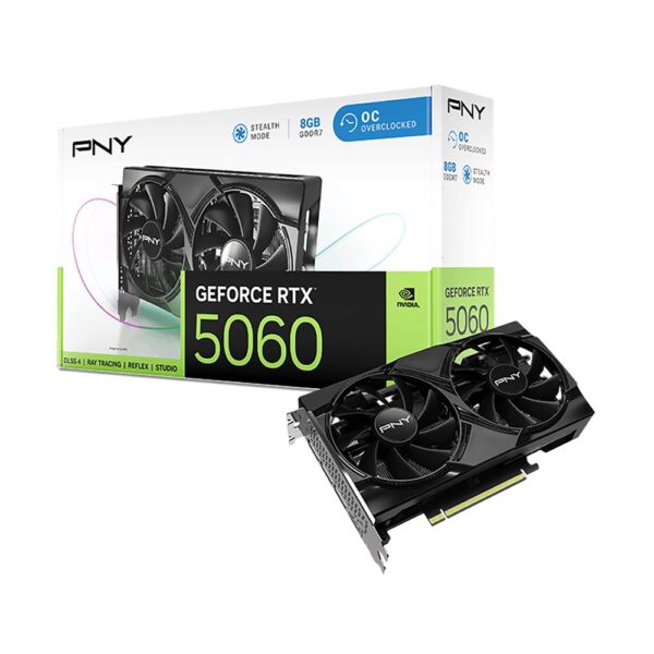 PNY NVIDIA GeForce RTX 5060 8GB GDDR7 OC Graphics Card