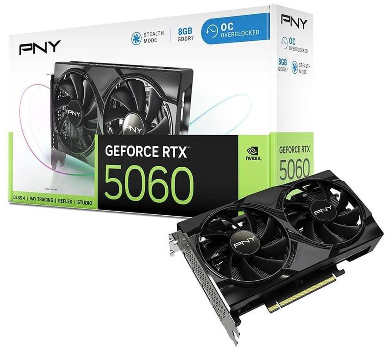 PNY NVIDIA GeForce RTX 5060 8GB GDDR7 OC Graphics Card