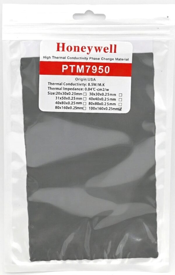 Honeywell PTM7950 SP Super Highly Thermally Conductive PCM Thermal Pad 80mm x 80mm