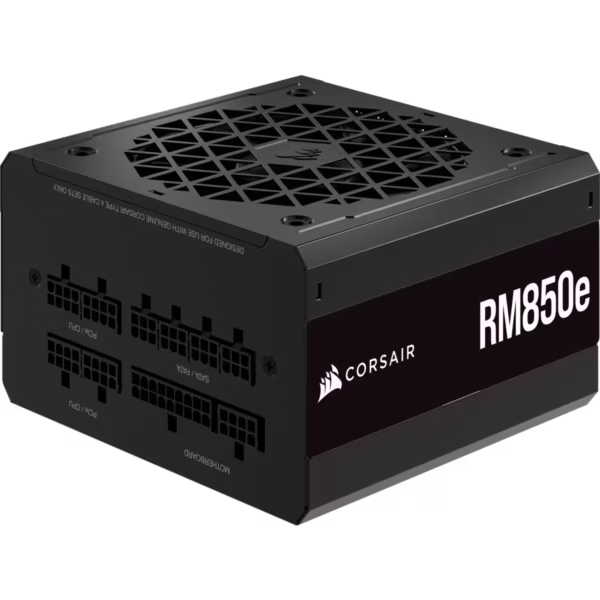 CORSAIR RM850e Cybenetics 850W Gold Modular Power Supply.