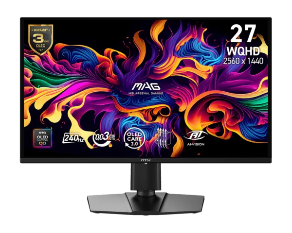 MSI MAG 272QP QD-OLED X24 1440p HDR 240 Hz Oled Gaming Monitor