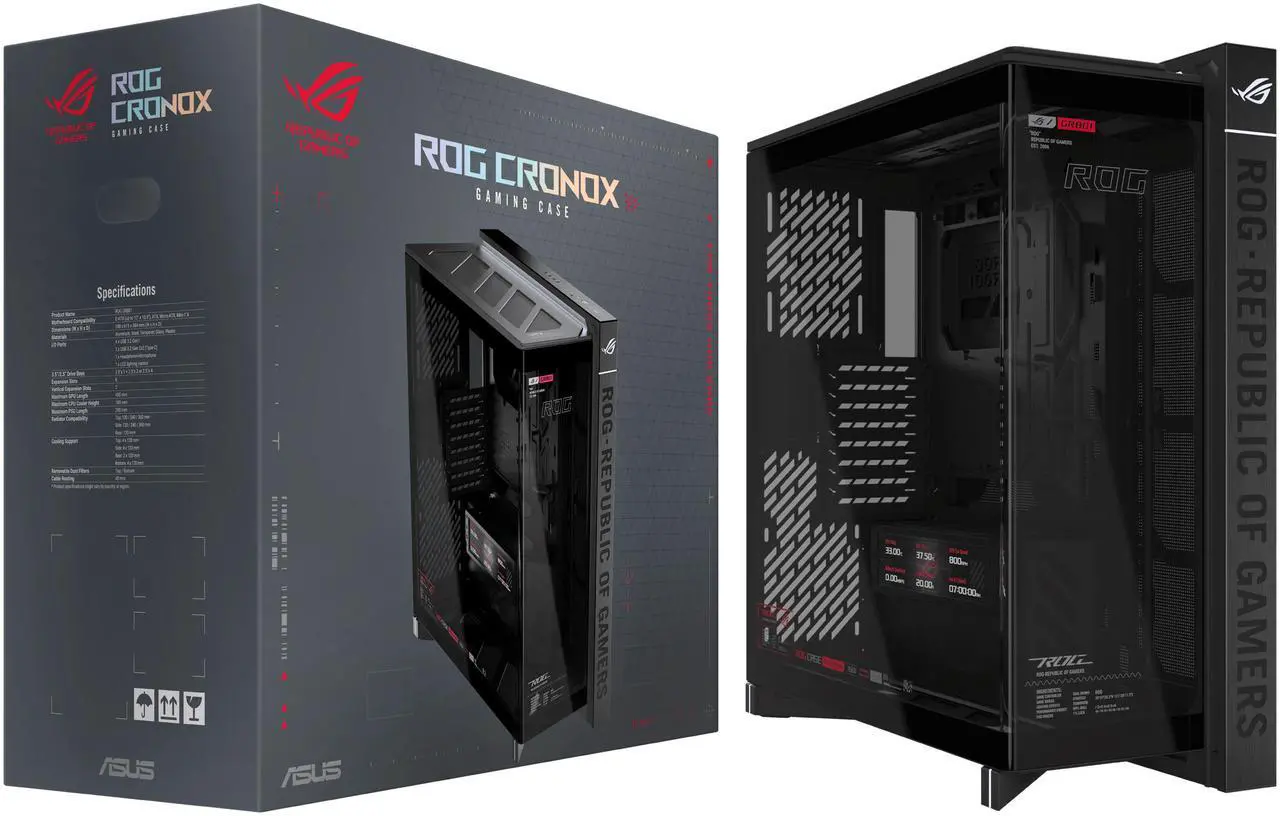 ASUS ROG Cronox GR801 Tempered Glass EATX Full Tower Computer Case