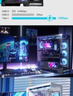 Jungle Leopard AX-8 With Screen Mid Tower Gaming PC Case