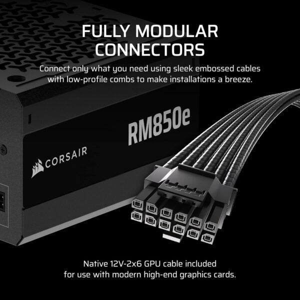 CORSAIR RM850e 850W ATX 3.1 Cybenetics Gold Full Modular Power Supply