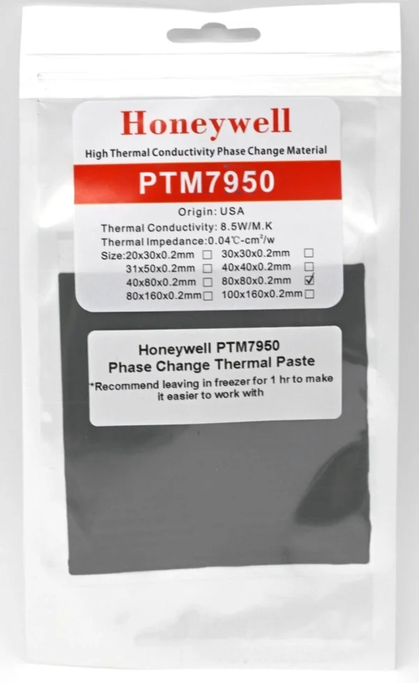 Honeywell PTM7950 80x80x0.2mm Phase Change Thermal Pad